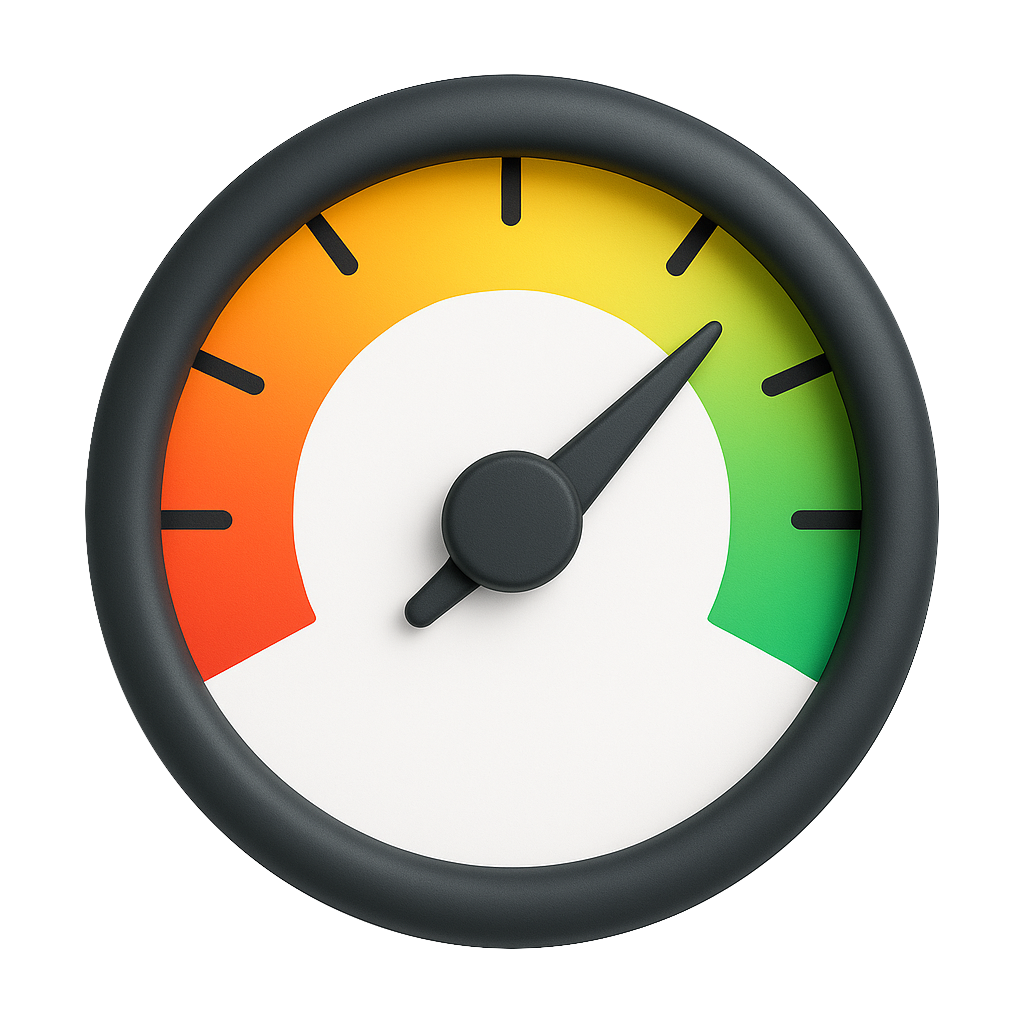 Icono PNG verde de velocímetro para dashboard