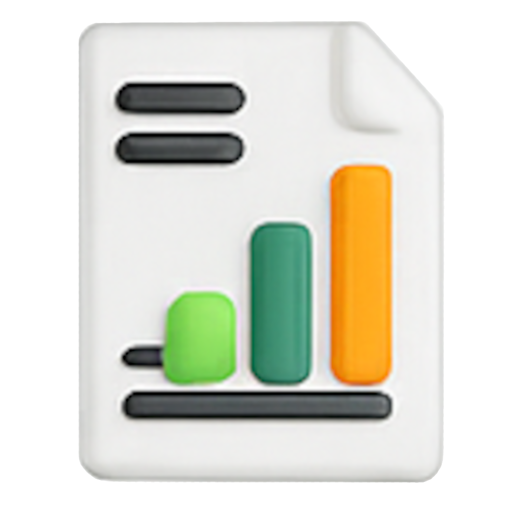 Icono PNG morado de documento para reportes