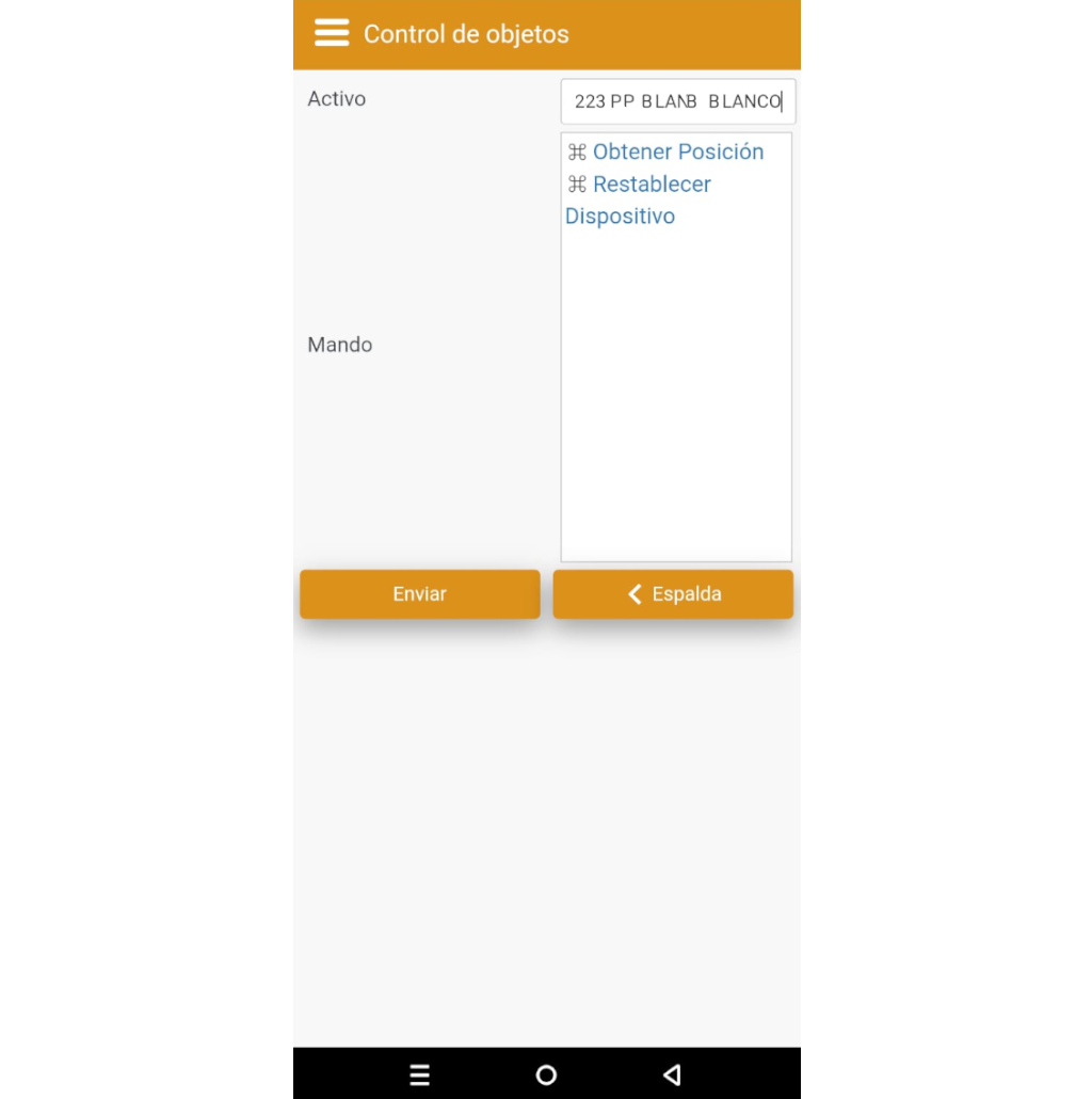 Pantalla de celular moderna con bordes muy redondeados, fondo blanco y diseño limpio, mostrando una imagen de pantalla con texto 'Control Remoto del Vehículo'